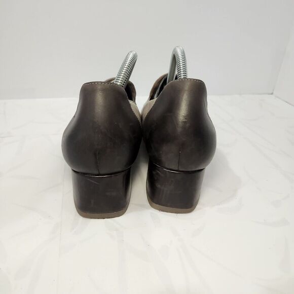 Dansko Preston Block Heel Loafer‎ Shoes Size 11.5-12 EU 42 Slip On Leather Gray - Picture 5 of 10